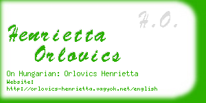 henrietta orlovics business card